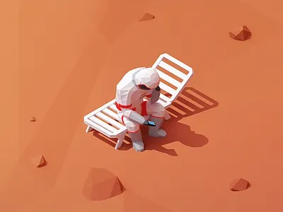Martian 3dsmax astronaut lowpoly mars marscraft martian