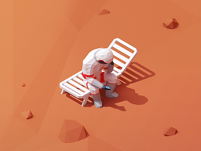 Martian 3dsmax astronaut lowpoly mars marscraft martian