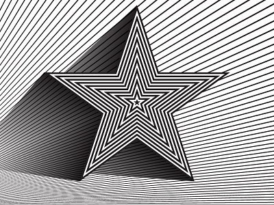 2018 May 05 - Daily Vectors art black and white blend blend tool daily fivebyfive fives pentagon shapes vector