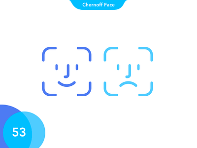 53 Chernoff Face apple charts circle dots face faceid gradients intro lines map notch overlay