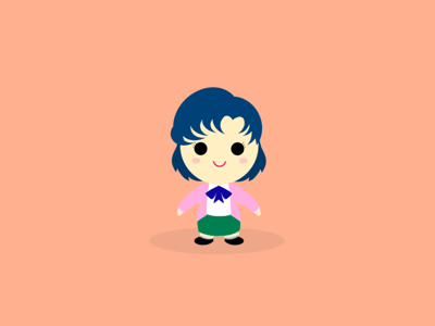 Ami art digital art digital painting fan art illustration sailor mercury sailor moon