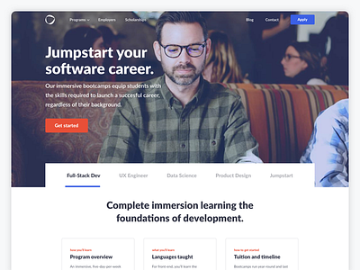 Marketing Website - Coding Bootcamp coding bootcamp landing page nashville software school website