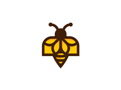 Bee Logo Design bee brown design honey logo playful yellow