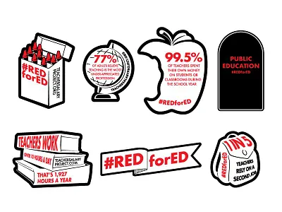 #REDforED Stickers redfored