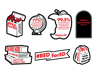 #REDforED Stickers redfored