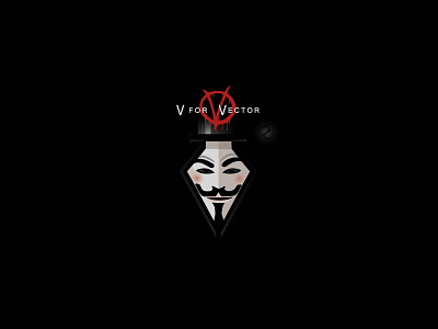 V for Vector dribbble guy fawkes illustration illustrator pen tool poster thesonoftoza vector vendetta vforvendetta