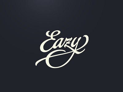 Eazy brush calligraphy design easy lettering letters logo script type wordmark