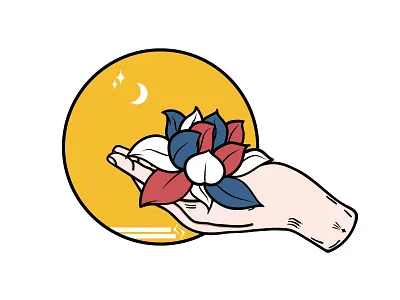 Hand And Flower adobe illustrator doodle flat art flat illustrator flower graffiti graphic design illustration street art vector vector art wallpaper
