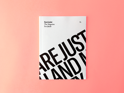 Samizdat 18 and black cover magazine minimal typography white