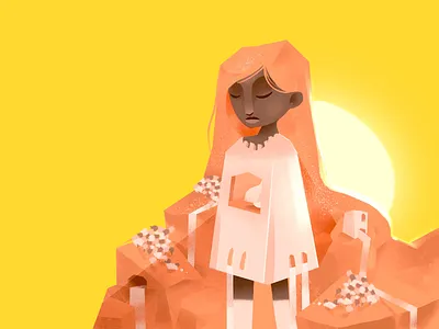 Bell Tower barbarosa beargara bell character design girl ipadpro procreate sun tower