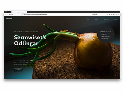 Vegetable farming webdesign