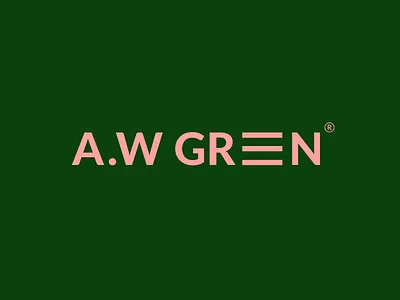 A.W Green author brand branding green identity logo pink