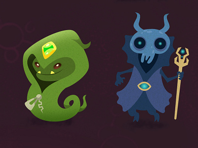 Dr. Schplot's Nanobots art character design game illustration monster nanobot skull snake spirit