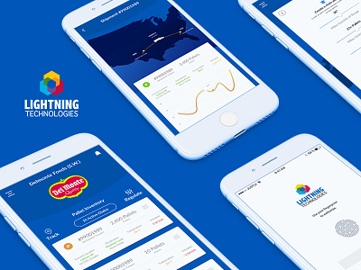 Pallet Tracking App Screens blue colors mobile mobile app screens start up technology uiux user experience user interface
