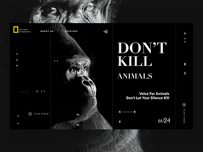 Don't kill Animals animals design landing template ui ux web