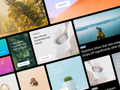 Cards - Webflow UI Kit (Shot 2) blog card clean landing page product profile store ui kit webflow website