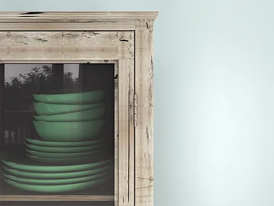 Furniture Cabinet with Dishes. #3D 3d c4d learning life love modeling photorealism