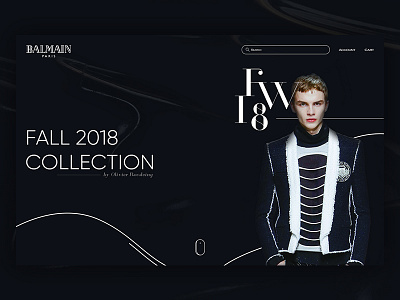 Landing Page | Balmain FW18 Fall Collection balmain fashion fashion week landing page olivier rousteing ui design webdesign