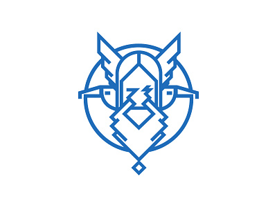 Odin - Norse God of War and Magic art blue branding clean design flat god icon illustration logo minimal vector
