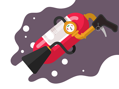 Trapped Extinguisher extinguisher foam geometric illustrator minimalistic motion negative trapped