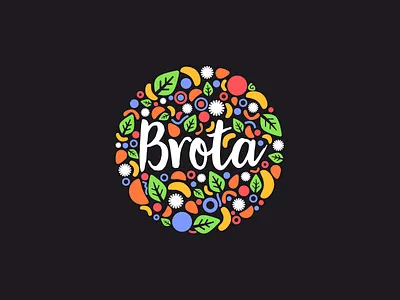 Brota Logo brand fruits logo marca nature seeds