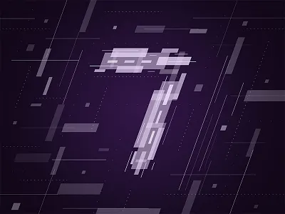 Sci-fi Seven 36daysoftype 4 design flat future hud lines number sci fi shapes techno vector