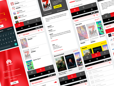 Huawei. Application screens android app mobile ui ux