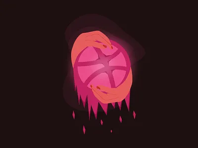 Dribbble Meteor ball dribbble dribbble ball dribbble magic dribbble meteor flat design hands hands illustration magic meteor vector