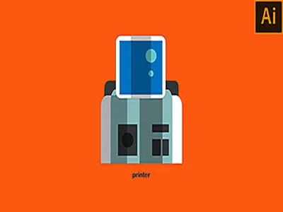 Printer design graphic