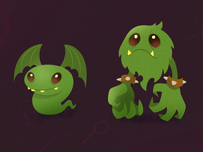 Dr. Schplot's Nanobots art character design fangs game illustration monster wings