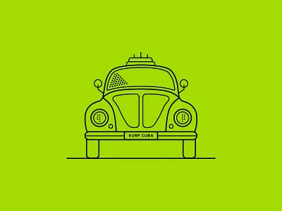 Surf Cuba T-Shirt Design apparel car cuba illustration slug blug surf surf cuba surfing t shirt vw