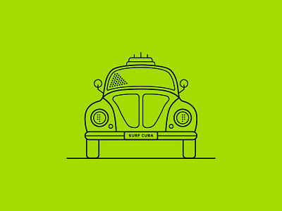 Surf Cuba T-Shirt Design apparel car cuba illustration slug blug surf surf cuba surfing t shirt vw