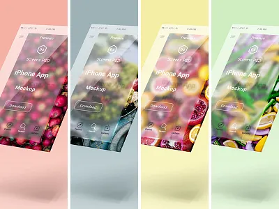 Glass Layer Psd Ui Mock Up 3d app glass iphone mobile mock up mockup photoshop psd ui