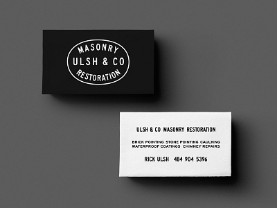 Ulsh & Co badge branding business card card identity lockup logo logo design