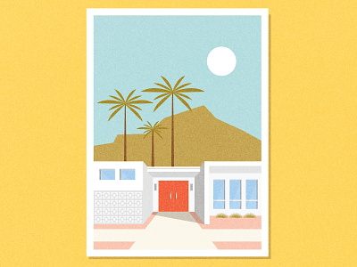 Palm Springs architecture geometric house palm springs palm tree summer sun