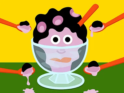 Brain Turn To Mush 2d character color creative digital doodle editorial fun graphic design illustration illustrator vector