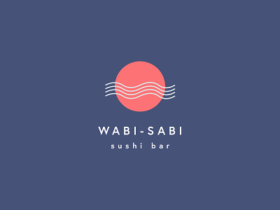 Wabi-Sabi Logo brand identity logo sushi typography wasabi