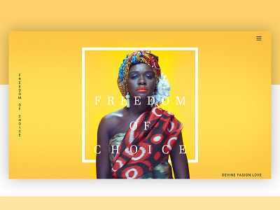 Fashion Website Concept UI 🎨! african fashion landing page minimal shot style ui uiux ux web website yellow