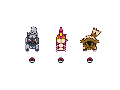 Route 101 adobe design graphic hoenn iconography illustration illustrator pokemon poochyena wurmple zigzagoon