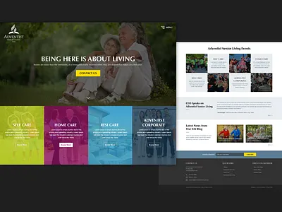 Adventist Senior Living (NNSW) - Website Design design experience interface responsive ui user ux web website
