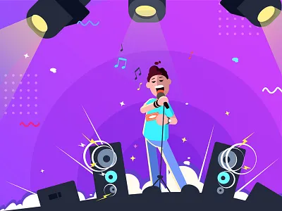 sing illustration，sing