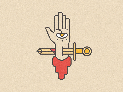 No Fate eye hand icon illustration knife occult sword symbol tarot