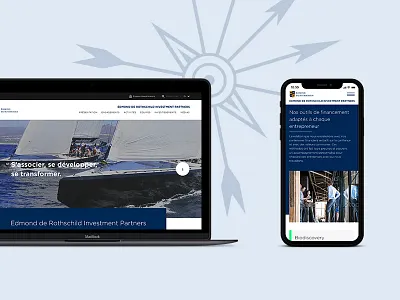 Edmond De Rothschild bank blue corporate investment mobile ui ux website