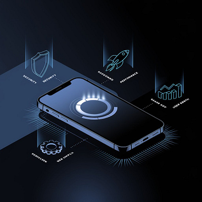 Fingerprint scanner for smartphone security and cyber data prote 3d animation branding graphic design landing page design logo motion graphics ui uisx design