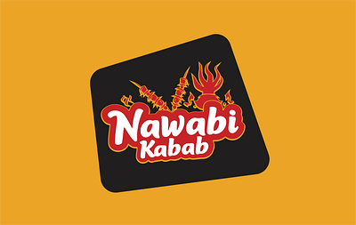 nawabi kabab Logo graphic design logo