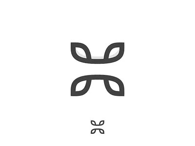 H Leaf design h leaf lettermark logo mark monogram symbol tsverava