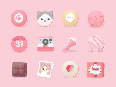 Dal's Macaroon Icon Pack icon samsungtheme sugarcat