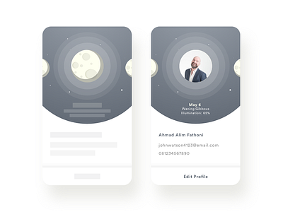 DailyUI #006 (User Profile) app dailyui design mobile moon profile ui ux