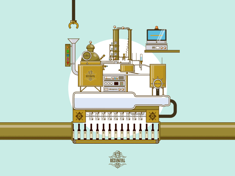 Rézangyal spirit cooking steam machine animation cooking gif loop machine rázangyal spirit steam