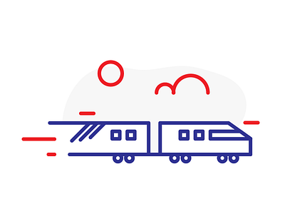 Rail Transport corporation icon illustration rail railway train transport